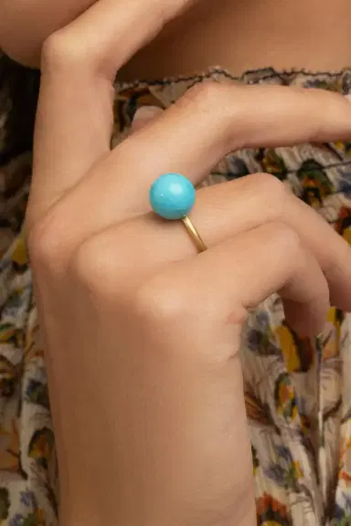 IRENE NEUWIRTH JEWELRY Medium Turquoise Gumball Ring | Thumbnail 6 IRENE NEUWIRTH JEWELRY Medium Turquoise Gumball Ring | Thumbnail 6