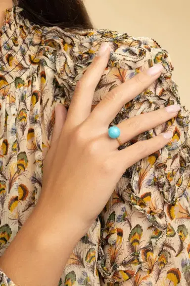 IRENE NEUWIRTH JEWELRY Medium Turquoise Gumball Ring | Thumbnail 7 IRENE NEUWIRTH JEWELRY Medium Turquoise Gumball Ring | Thumbnail 7