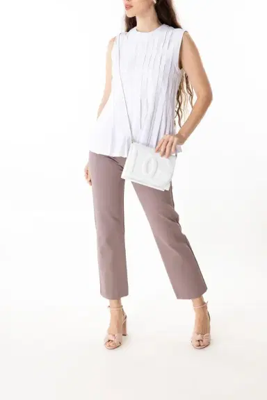 ODEEH Pleated Sleeveless Shirt | Thumbnail 2