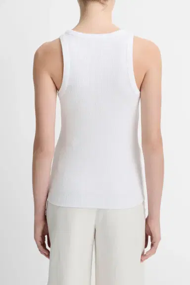 Vince Scoop Neck Tank - Optic | Thumbnail 4