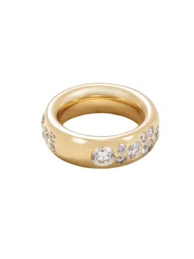 Uniform Object Gauge 18-karat Gold Diamond Ring | Thumbnail 1
