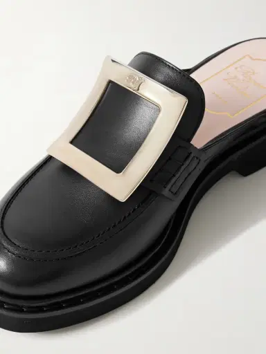 Roger Vivier Viv Rangers Embellished Leather Slippers | Thumbnail 4 Roger Vivier Viv Rangers Embellished Leather Slippers | Thumbnail 4
