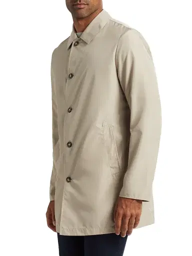 Saks Fifth Avenue Men's Reversible Car Coat - Light Grey Olive - Size XL | Thumbnail 4 Saks Fifth Avenue Men's Reversible Car Coat - Light Grey Olive - Size XL | Thumbnail 4
