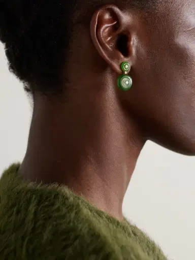 Fernando Jorge Signal 18-karat Gold Diamond, Jade And Aquamarine Earrings | Thumbnail 2 Fernando Jorge Signal 18-karat Gold Diamond, Jade And Aquamarine Earrings | Thumbnail 2