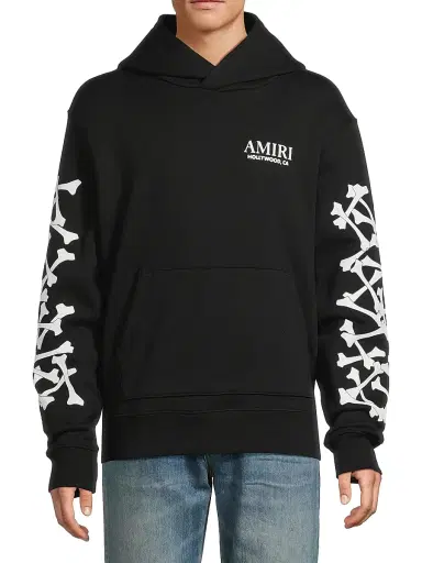 AMIRI Men's Bones Stacked Hoodie - Black - Size XS | Thumbnail 3 AMIRI Men's Bones Stacked Hoodie - Black - Size XS | Thumbnail 3