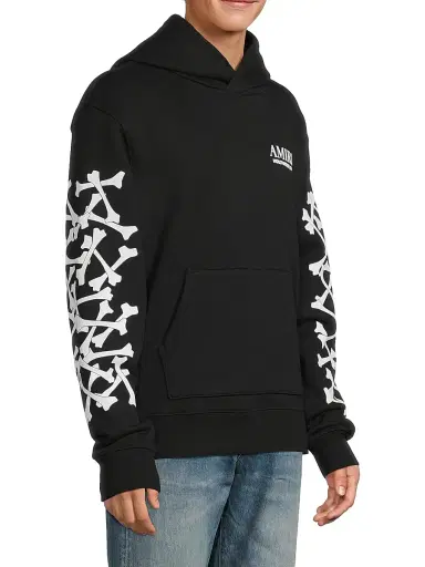 AMIRI Men's Bones Stacked Hoodie - Black - Size XS | Thumbnail 4 AMIRI Men's Bones Stacked Hoodie - Black - Size XS | Thumbnail 4