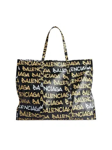 Balenciaga Women's Bazar Shopper Bag - Black Beige | Thumbnail 4 Balenciaga Women's Bazar Shopper Bag - Black Beige | Thumbnail 4