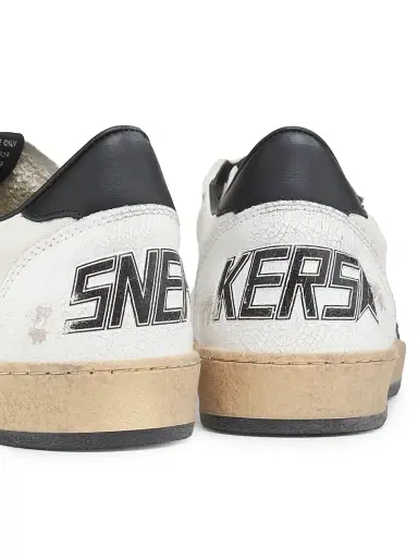 Golden Goose Men's Ballstar Leather Low-Top Sneakers - White Black | Thumbnail 5 Golden Goose Men's Ballstar Leather Low-Top Sneakers - White Black | Thumbnail 5