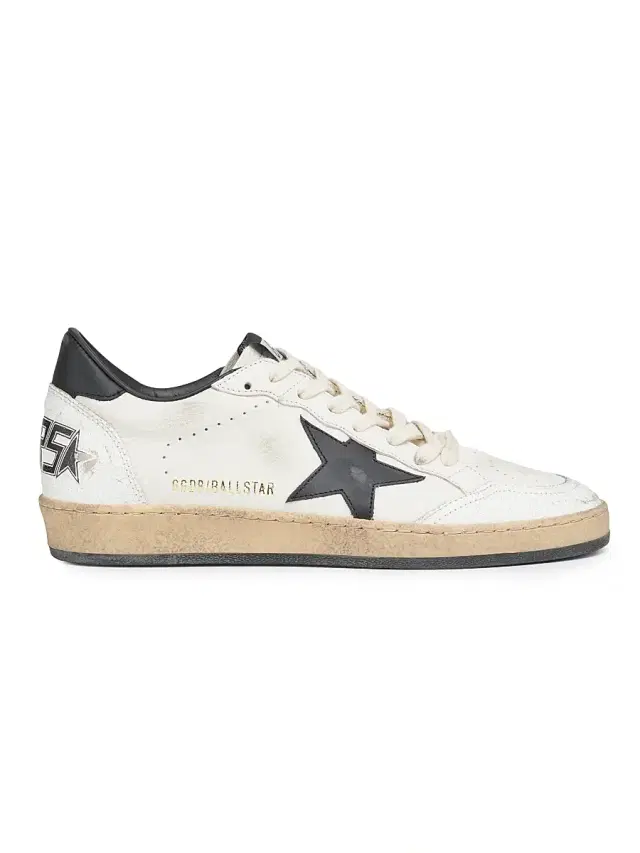 Men's Ballstar Leather Low-Top Sneakers - White Black