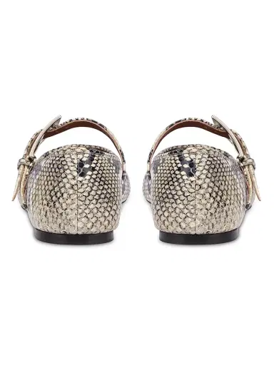 Paris Texas Women's Sveva Python-Print Leather Ballet Flats | Thumbnail 4 Paris Texas Women's Sveva Python-Print Leather Ballet Flats | Thumbnail 4
