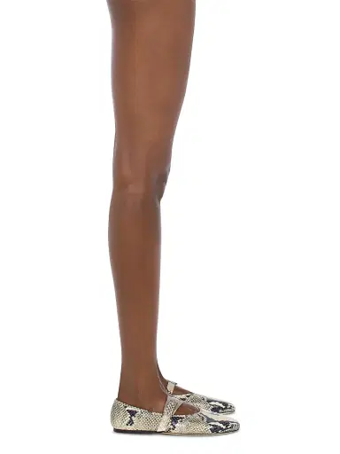 Paris Texas Women's Sveva Python-Print Leather Ballet Flats | Thumbnail 6 Paris Texas Women's Sveva Python-Print Leather Ballet Flats | Thumbnail 6