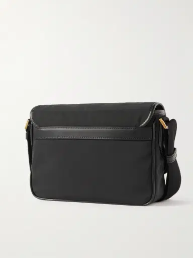 Tom Ford Leather-Trimmed Recycled-Nylon Messenger Bag - Men | Thumbnail 3 Tom Ford Leather-Trimmed Recycled-Nylon Messenger Bag - Men | Thumbnail 3