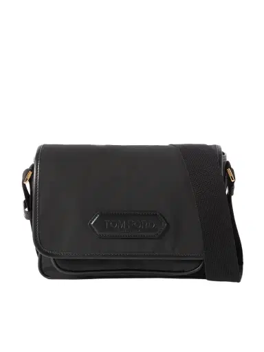 Tom Ford Leather-Trimmed Recycled-Nylon Messenger Bag - Men | Thumbnail 1 Tom Ford Leather-Trimmed Recycled-Nylon Messenger Bag - Men | Thumbnail 1