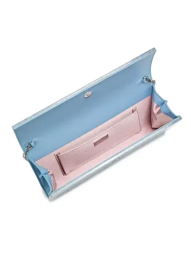 Jimmy Choo Women's Sweetie Stardust Glitter Clutch - Dusty Blue Silver | Thumbnail 4