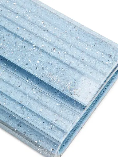Jimmy Choo Women's Sweetie Stardust Glitter Clutch - Dusty Blue Silver | Thumbnail 5