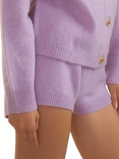 Cynthia Rowley Women's Wool Knit Shorts - Lavender | Thumbnail 5 Cynthia Rowley Women's Wool Knit Shorts - Lavender | Thumbnail 5