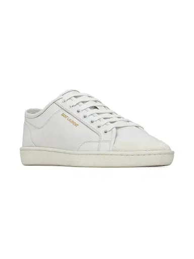 Saint Laurent Women's Gym Sneakers in Smooth Leather - White - Size 6 | Thumbnail 2