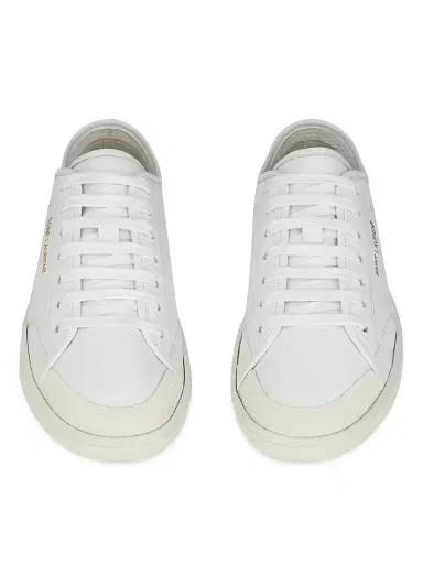 Saint Laurent Women's Gym Sneakers in Smooth Leather - White - Size 6 | Thumbnail 3