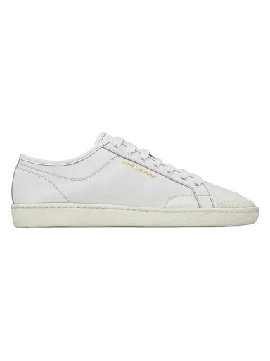 Saint Laurent Women's Gym Sneakers in Smooth Leather - White - Size 6 | Thumbnail 1