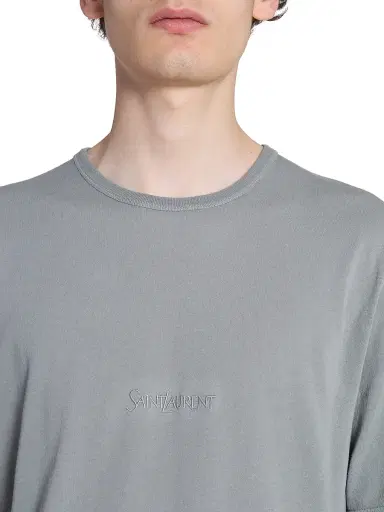 Saint Laurent Men's T-Shirt - Gris - Size XXL | Thumbnail 7 Saint Laurent Men's T-Shirt - Gris - Size XXL | Thumbnail 7