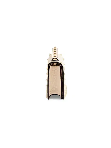 Valentino Garavani Women's Rockstud Wallet with Chain in Grainy Calfskin - Light Ivory | Thumbnail 3 Valentino Garavani Women's Rockstud Wallet with Chain in Grainy Calfskin - Light Ivory | Thumbnail 3