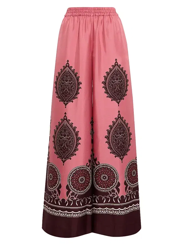La DoubleJ Women's Palazzo Pants - Oltrarno Placee Pink
