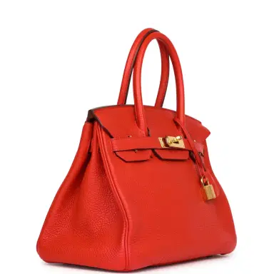 HERMÈS Pre-owned Hermes Birkin 30 Geranium Togo Gold Hardware | Thumbnail 2 HERMÈS Pre-owned Hermes Birkin 30 Geranium Togo Gold Hardware | Thumbnail 2