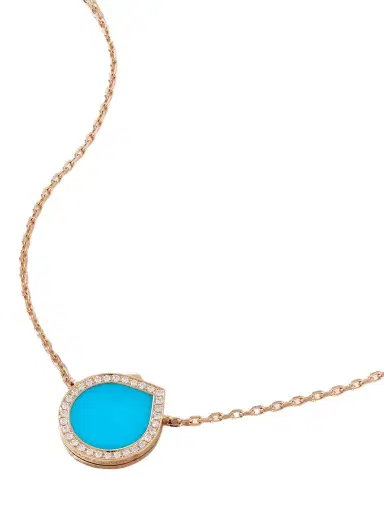 Repossi Antifer 18-karat Rose Gold, Turquoise And Diamond Necklace | Thumbnail 1