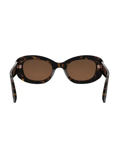 BVLGARI Women's B. Zero1 50MM Oval Sunglasses - Dark Havana Brown | Thumbnail 5
