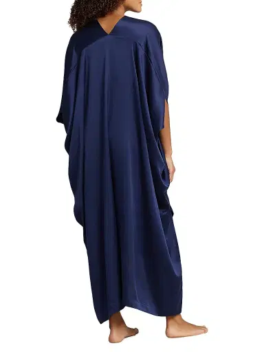 Polo Ralph Lauren Women's Heritage Silk Kaftan - Navy | Thumbnail 4