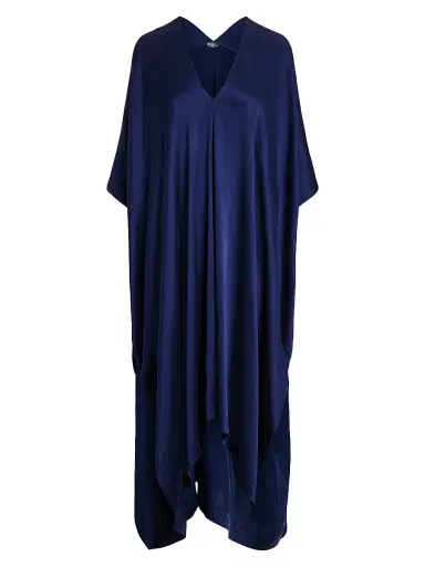 Polo Ralph Lauren Women's Heritage Silk Kaftan - Navy | Thumbnail 1