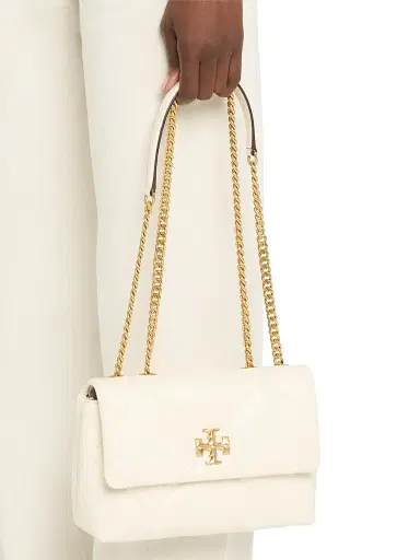 Tory Burch Women's Kira Diamond Leather Shoulder Bag - Warm White | Thumbnail 2