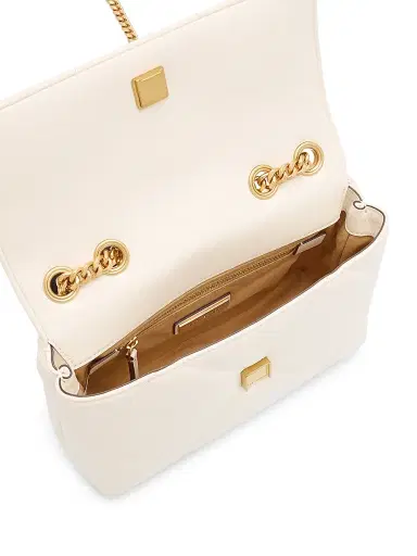 Tory Burch Women's Kira Diamond Leather Shoulder Bag - Warm White | Thumbnail 4