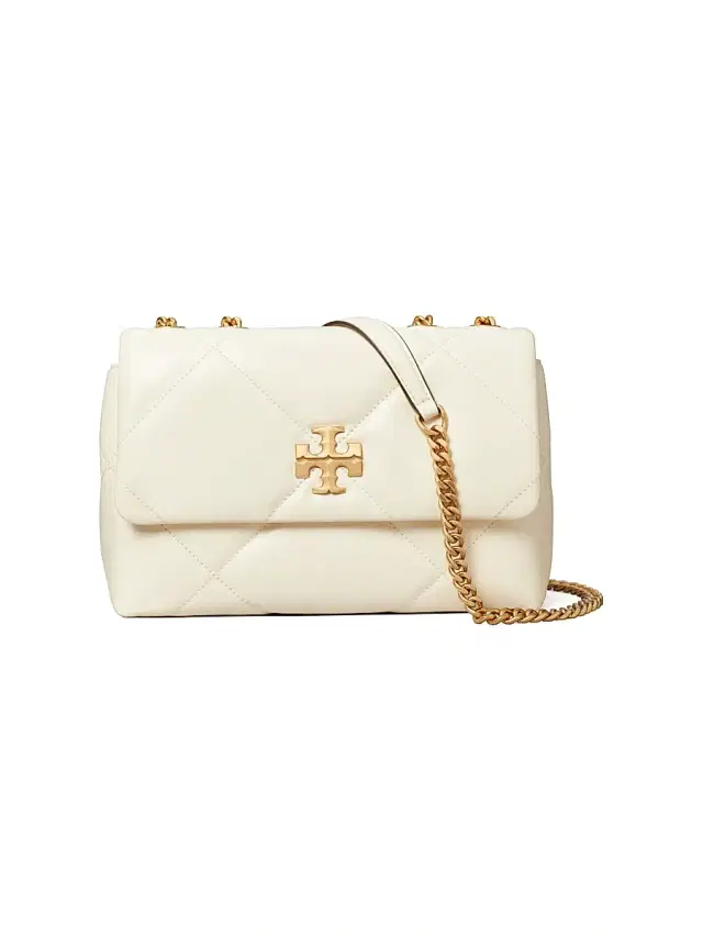 Tory Burch Women's  Kira Diamond Leather Shoulder Bag - Warm White