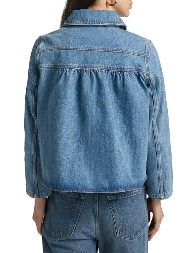 Ba&sh Women's Tiny Denim Jacket - Blue Jeans - Size Large | Thumbnail 5