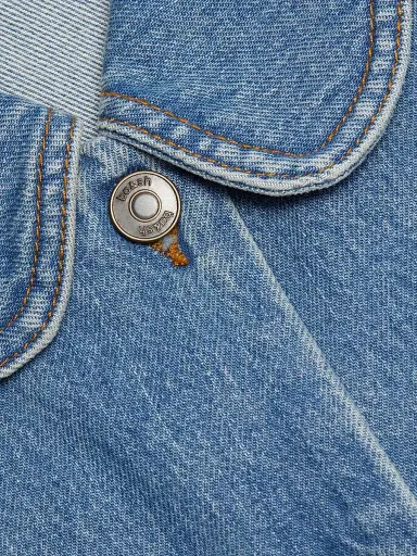 Ba&sh Women's Tiny Denim Jacket - Blue Jeans - Size Large | Thumbnail 7