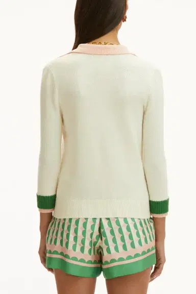 Oscar de la Renta Colorblock Polo Pullover | Thumbnail 5