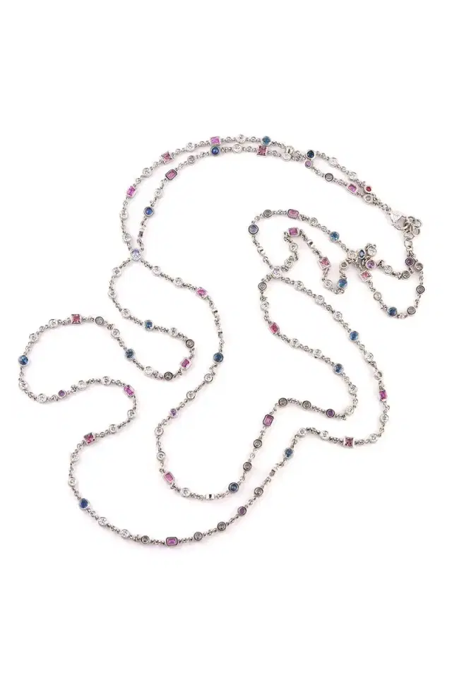 Multi Color Sapphire Necklace