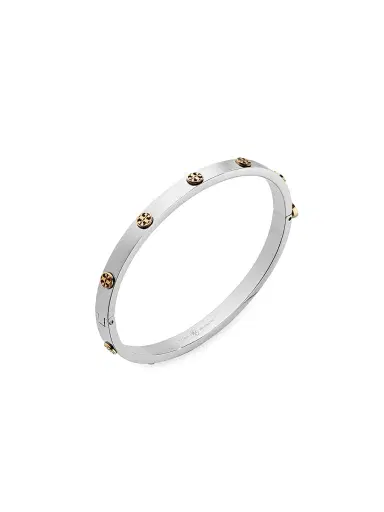 Tory Burch Women's Miller Stainless Steel Logo Bracelet - Mixed Metal | Thumbnail 1