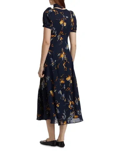 Reformation Women's Chrissie Floral Midi-Dress - Seychelle - Size 6 | Thumbnail 5