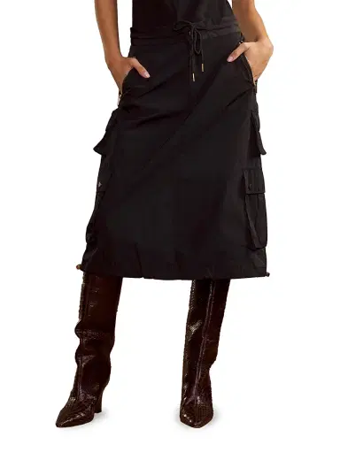 CYNTHIA ROWLEY Women's Cargo Skirt - Dark Green - Size Small | Thumbnail 1 CYNTHIA ROWLEY Women's Cargo Skirt - Dark Green - Size Small | Thumbnail 1
