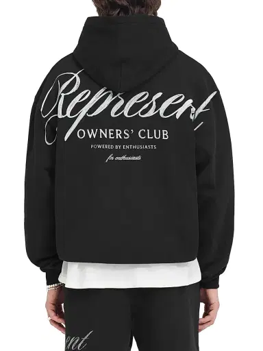Represent Men's Represent Owners Club Script Hoodie - Black | Thumbnail 5 Represent Men's Represent Owners Club Script Hoodie - Black | Thumbnail 5