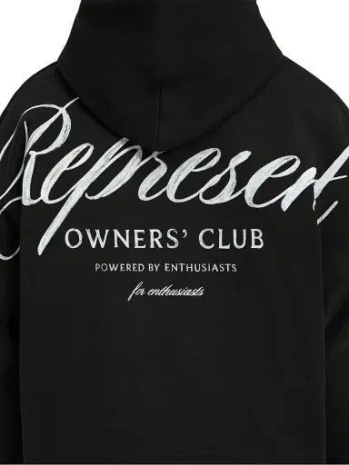 Represent Men's Represent Owners Club Script Hoodie - Black | Thumbnail 7 Represent Men's Represent Owners Club Script Hoodie - Black | Thumbnail 7