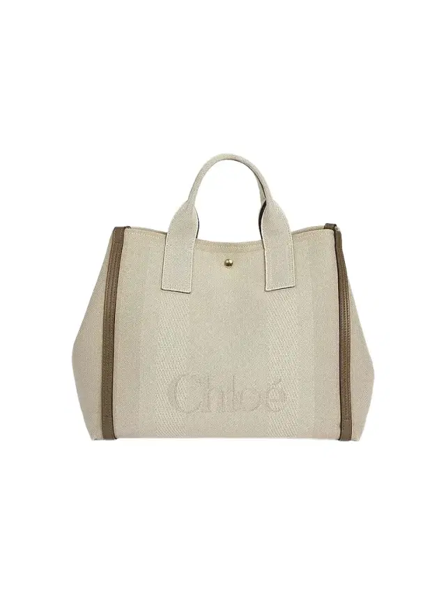 Chloé Women's  Logo Canvas & Leather Tote Bag - Vegetal Beige