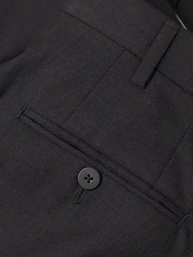 Isaia Men's Basic Extended-Tab Wool Trousers - Charcoal | Thumbnail 6