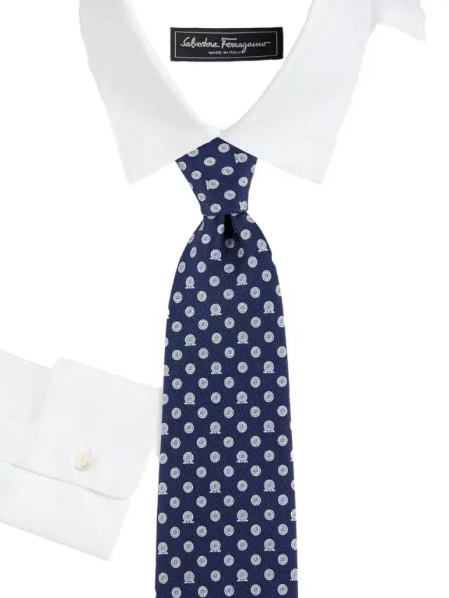 Men's Bullseye Silk Tie - Navy