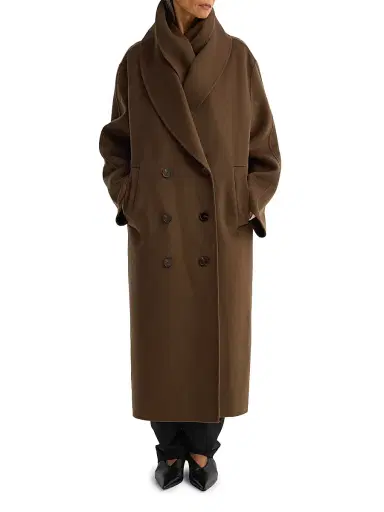 RÓHE Women's Double-Faced Wool Scarf Coat - Taupe - Size 10 | Thumbnail 3 RÓHE Women's Double-Faced Wool Scarf Coat - Taupe - Size 10 | Thumbnail 3