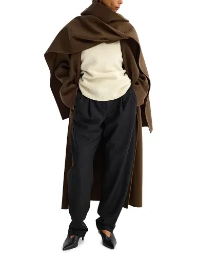 RÓHE Women's Double-Faced Wool Scarf Coat - Taupe - Size 10 | Thumbnail 9 RÓHE Women's Double-Faced Wool Scarf Coat - Taupe - Size 10 | Thumbnail 9