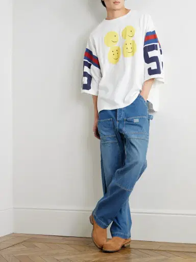 KAPITAL Lumber Straight-Leg Panelled Jeans - Men | Thumbnail 2