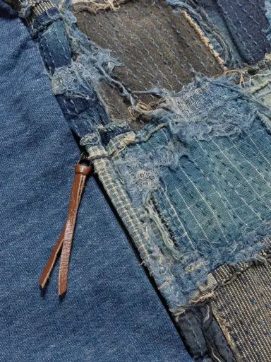 KAPITAL Boro Distressed Patchwork Cotton and Linen-Blend Sweatshirt - Men | Thumbnail 4